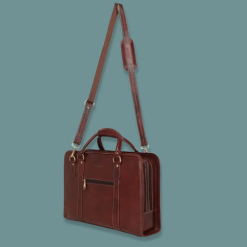 Daksh Genuine Leather Briefcase Laptop Bag Mozri